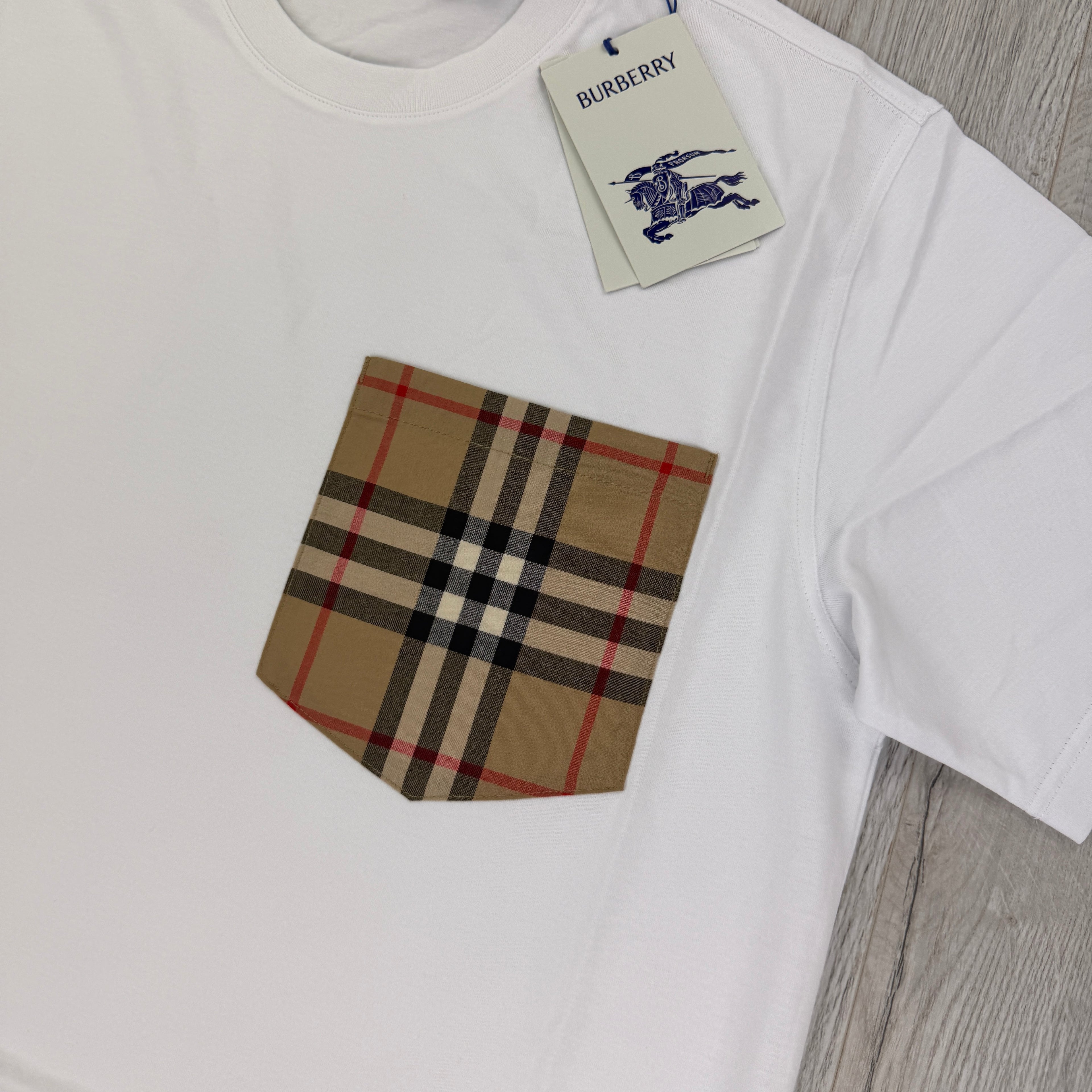 Burberry Men’s White T-shirt & Shorts Set