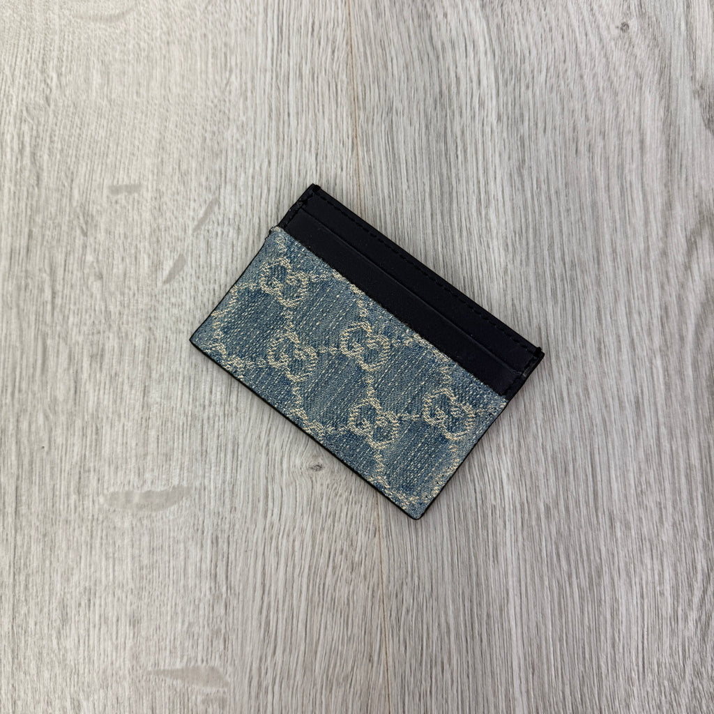 Gucci GG Denim Monogram Card Holder