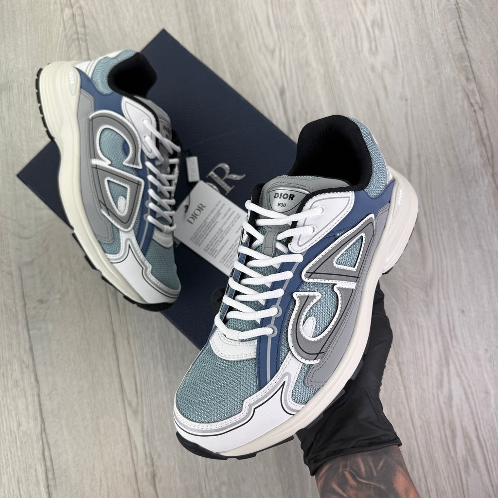 Dior B30 Men’s Baby Blue & White Trainers - 42 (Fit Uk 8)