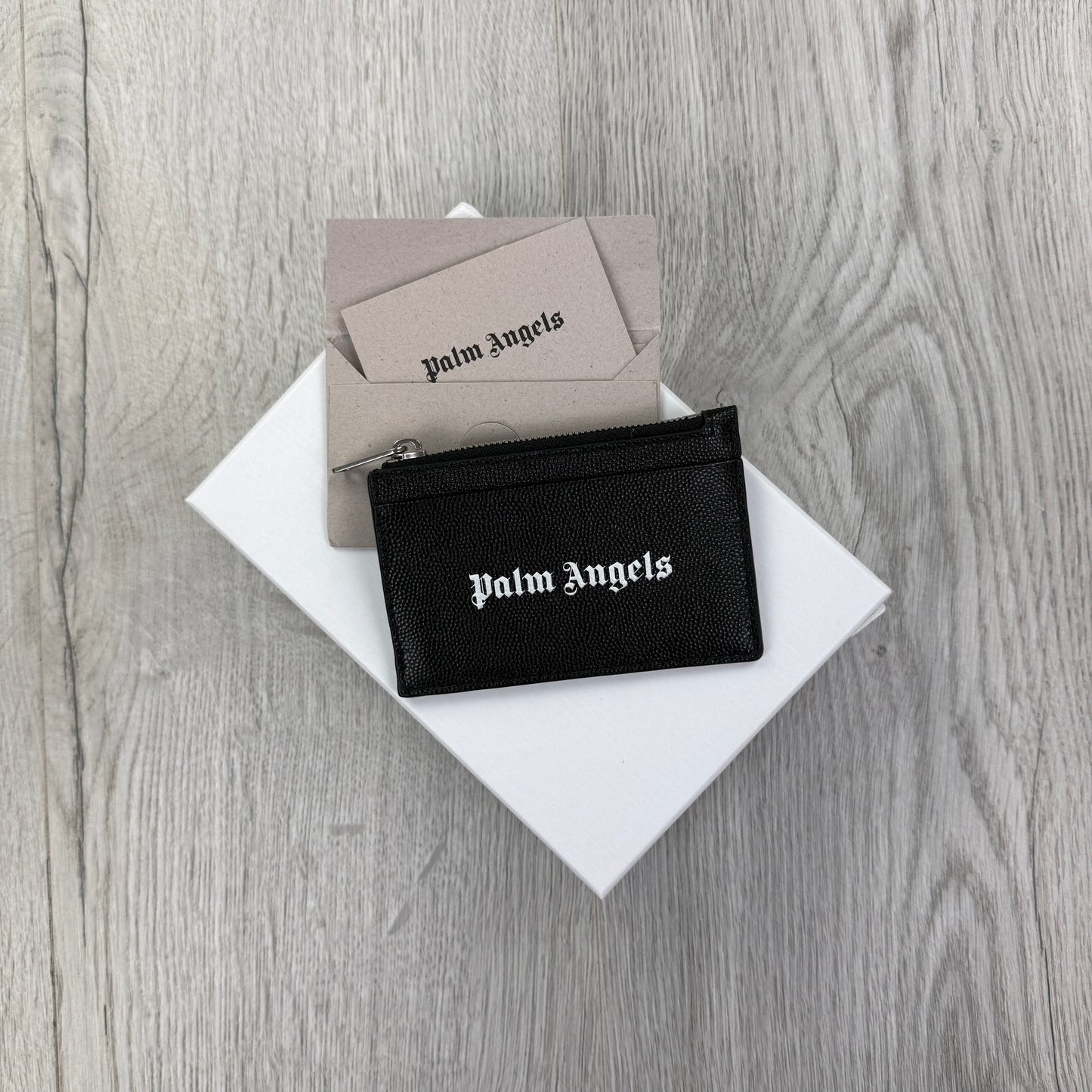 Palm Angels Black Zip-up Card Holder