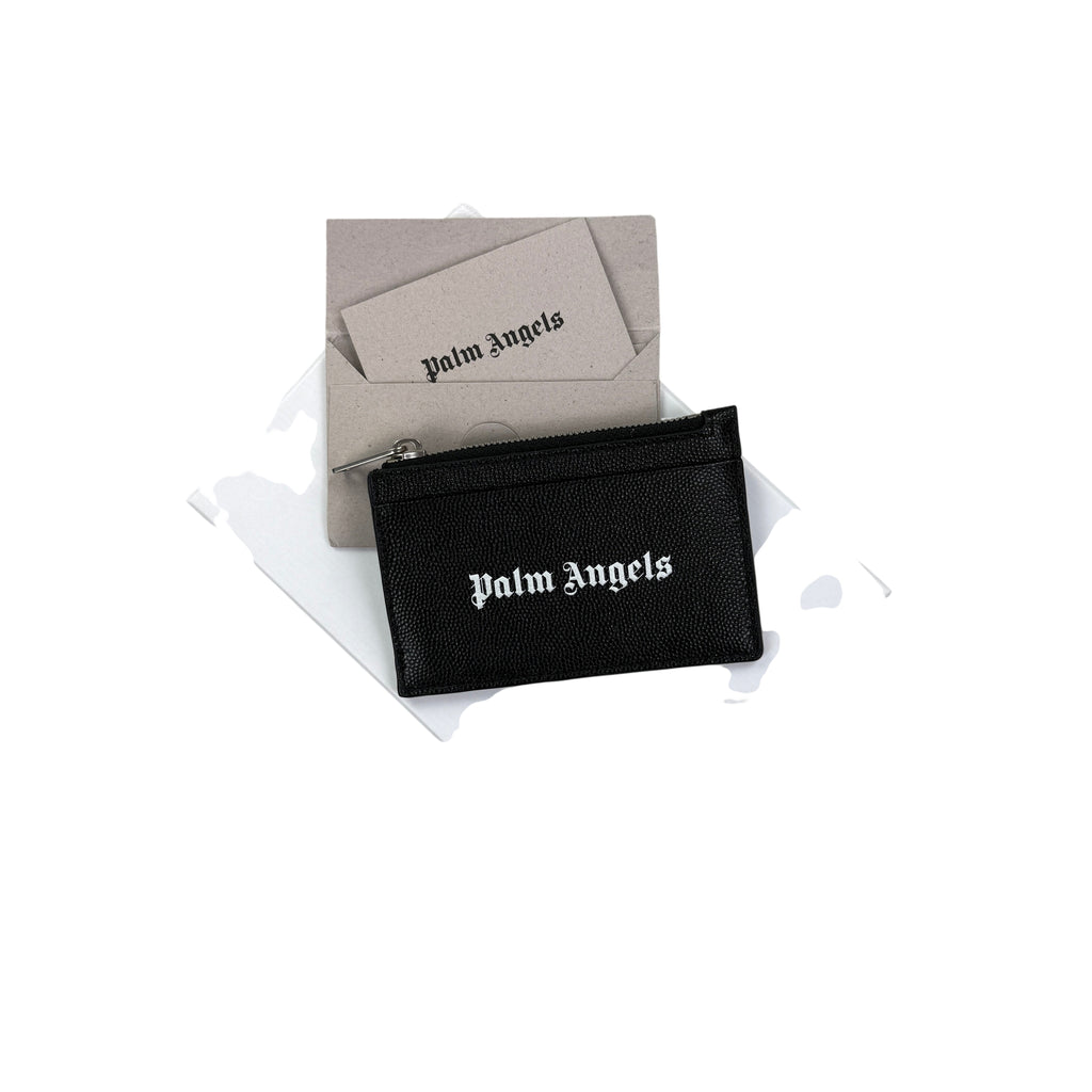 Palm Angels Black Zip-up Card Holder