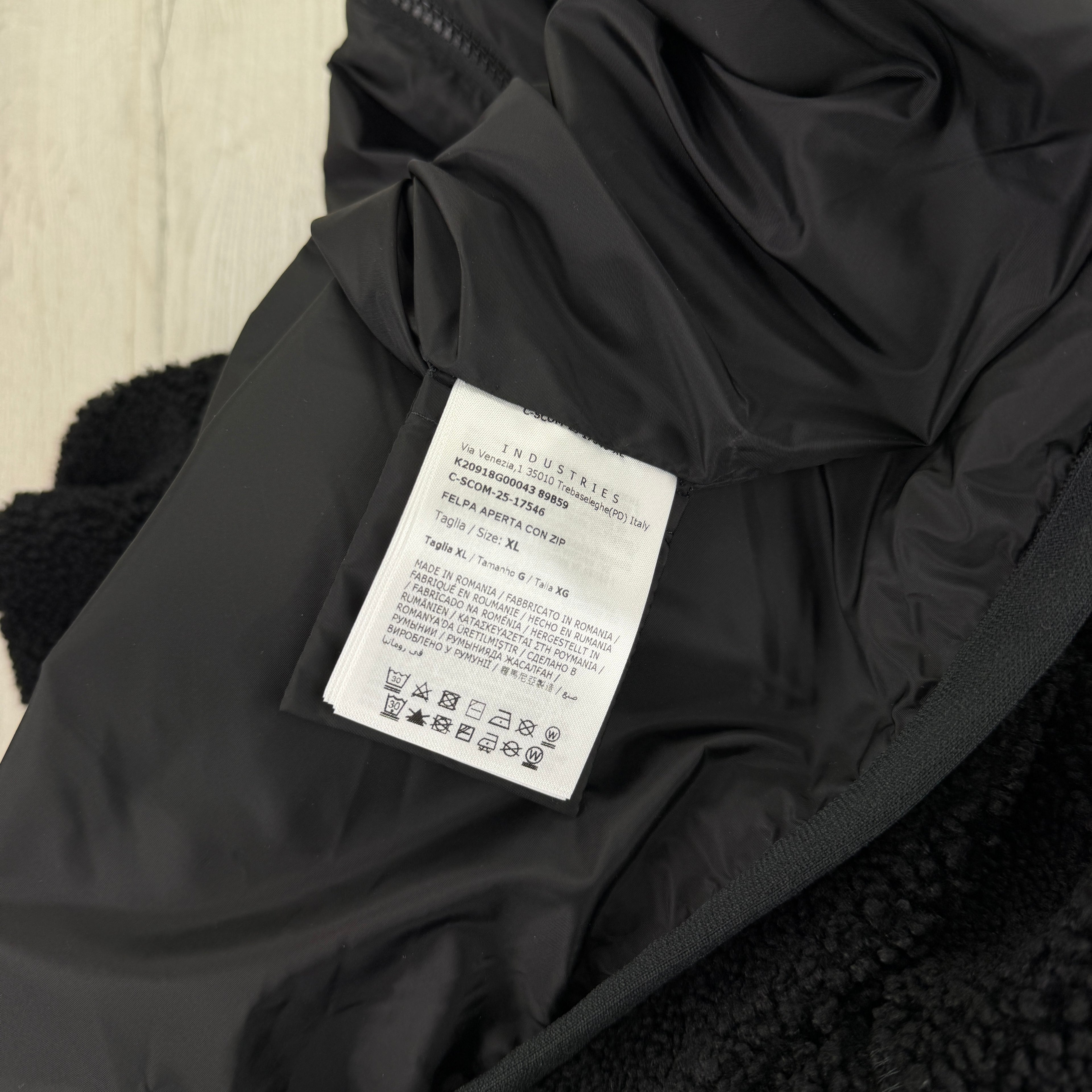 Moncler Men’s Black Zip-up Felpa Aperta Con Zip Taglia - XL