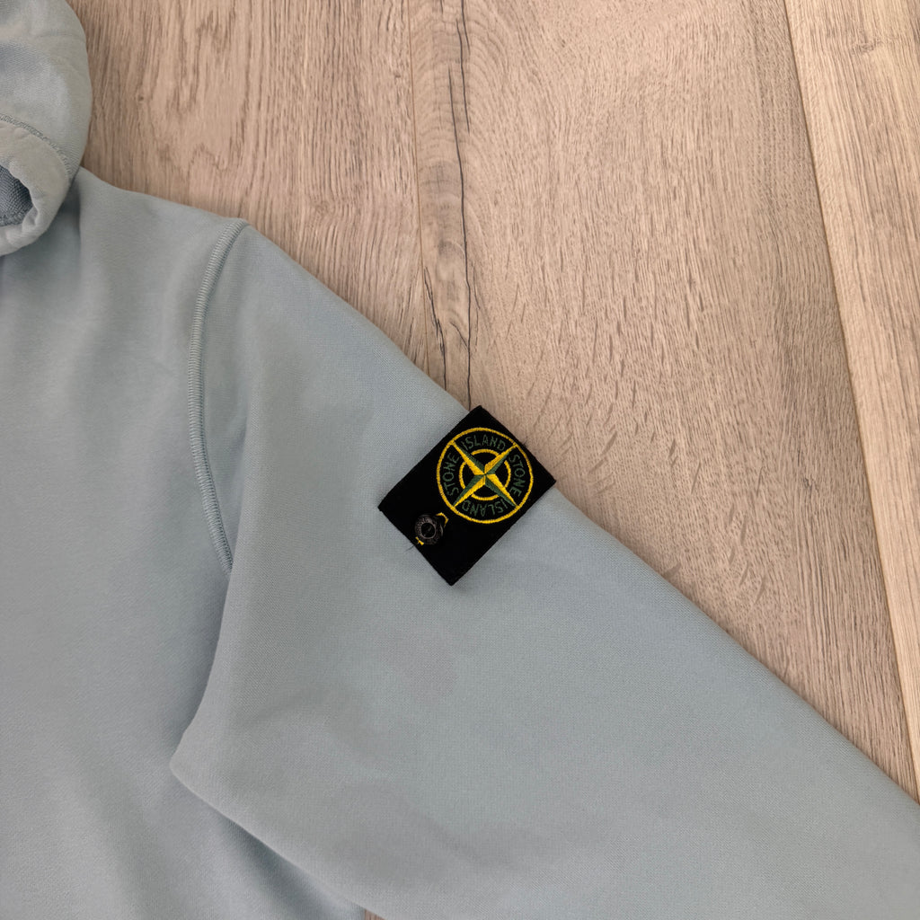 Stone Island Men’s Baby Blue Pullover Hoodie - Large