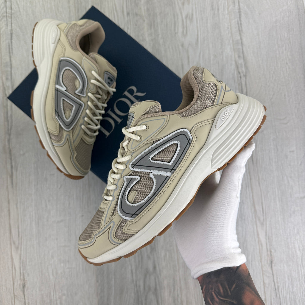 Dior B30 Men’s Cream Mesh and Technical Fabric Trainers - 42.5 (Fit Uk 8.5)