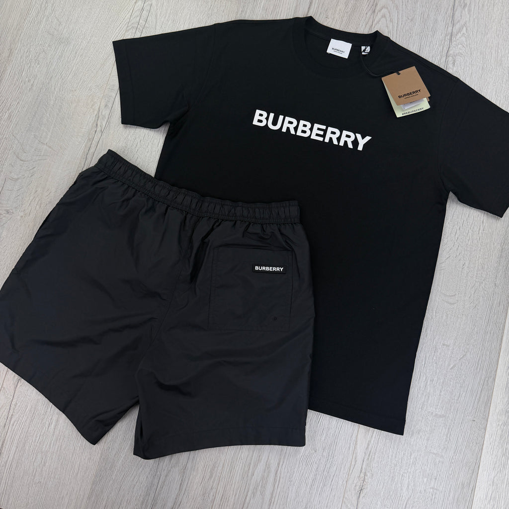Burberry Men’s Black T-shirt & Shorts Set