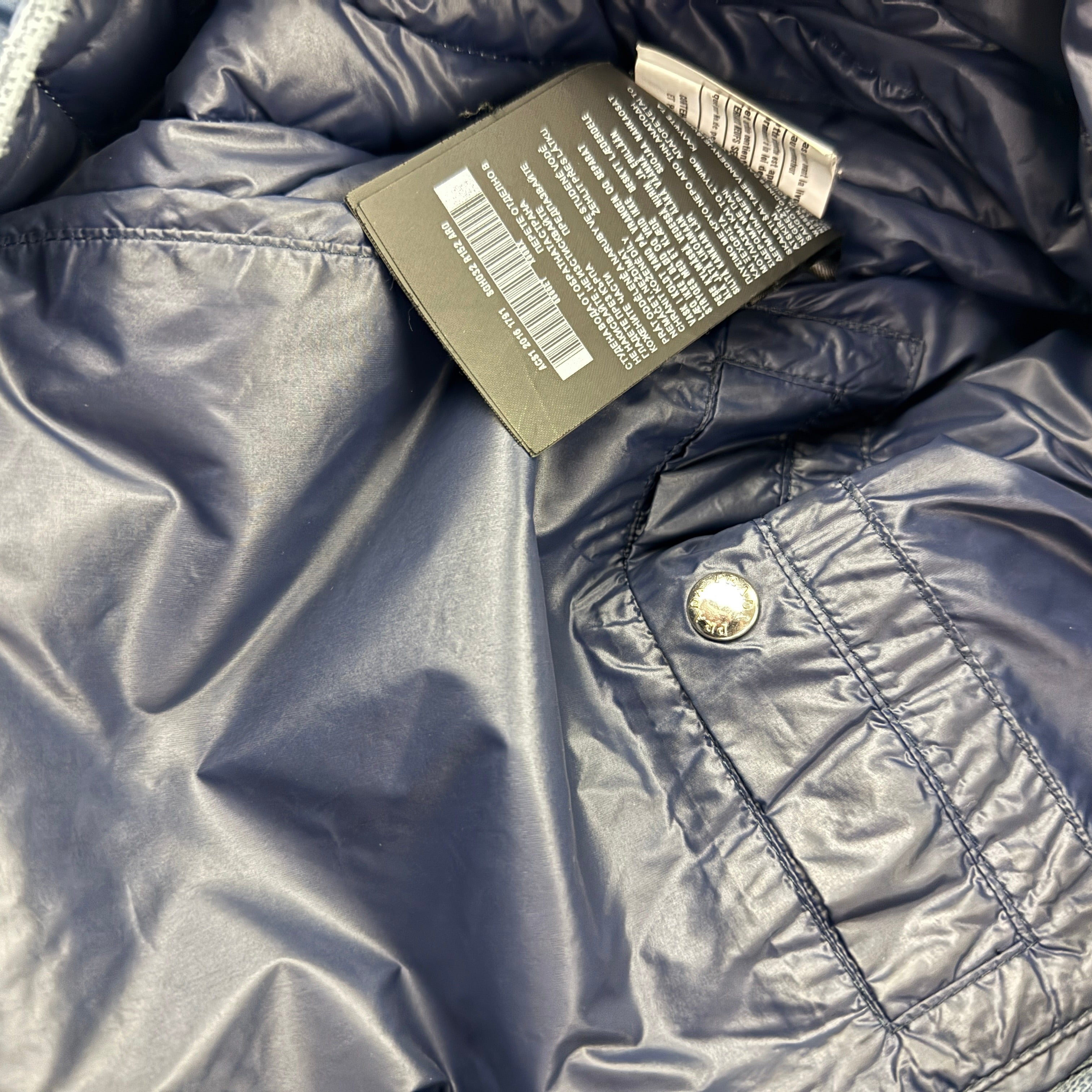 Prada Men’s Blue Zip-up Puffer Jacket - 48