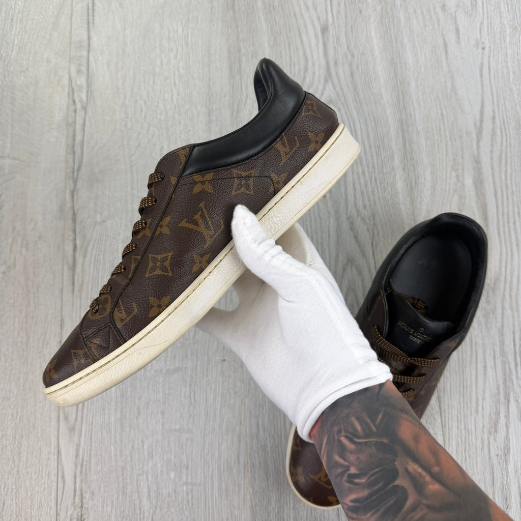 Louis Vuitton Men’s Brown Monogram Low Leather Sneakers - Uk 9