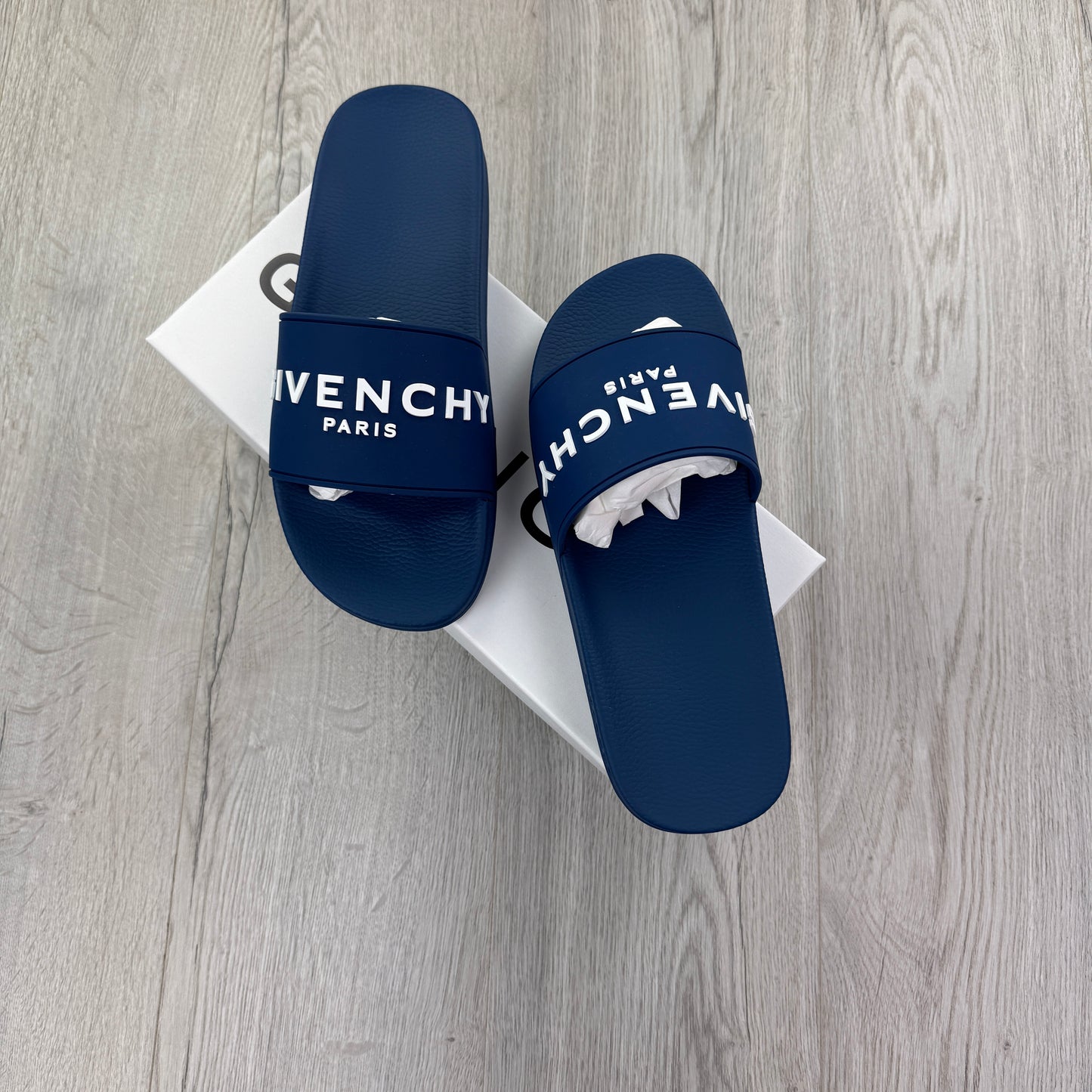 Givenchy Men’s Deep Blue Sliders