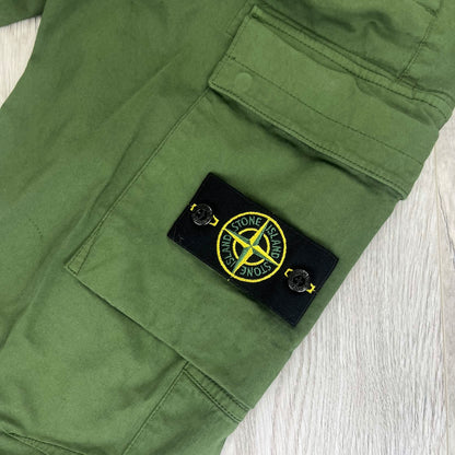 Stone Island Men’s Khaki Green Cargo Trousers - Uk 30
