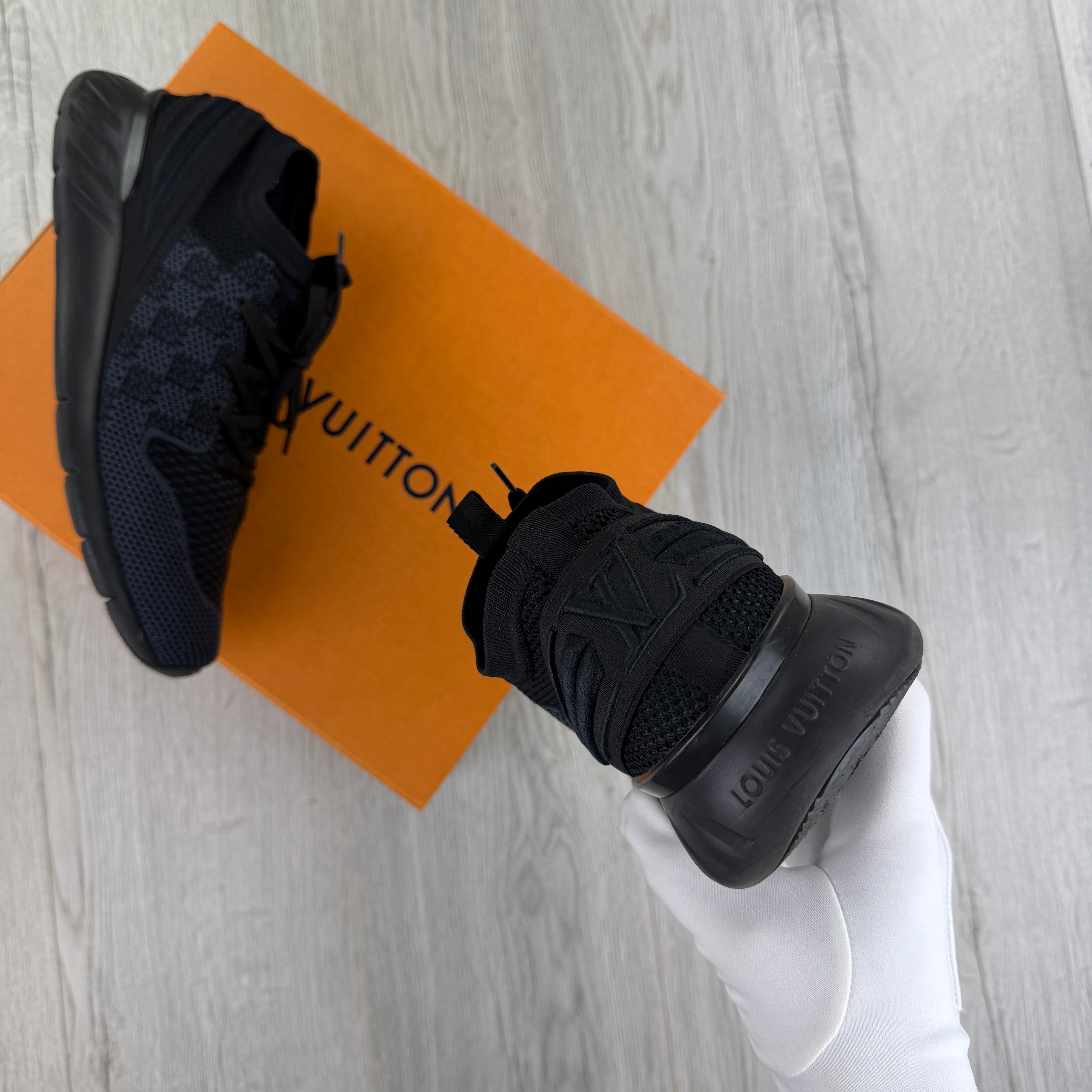 Louis Vuitton Men’s Black Fastline Trainers - Uk 8.5