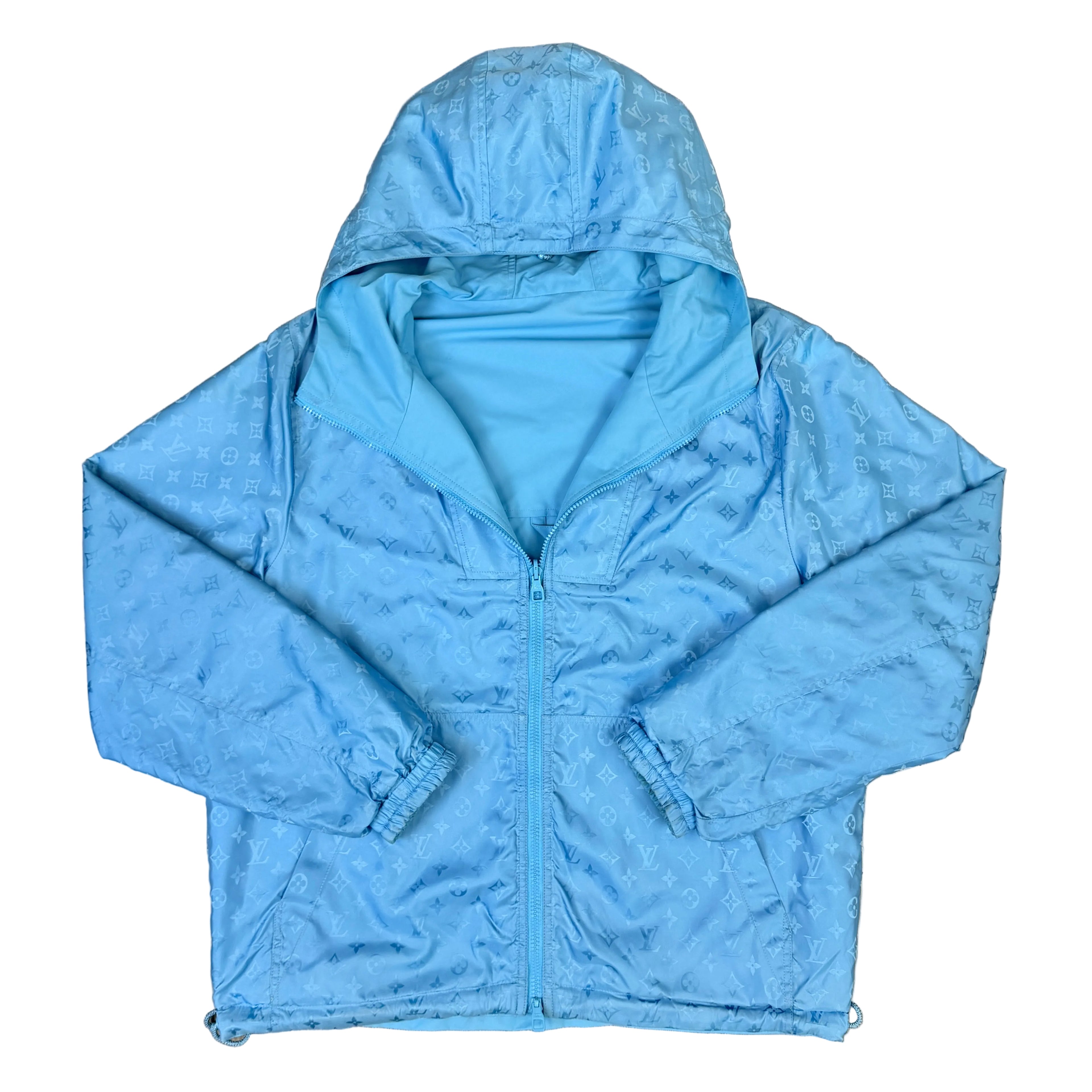 Louis Vuitton Men’s Monogram Reversible Blue Windbreaker Jacket - Size 50 (M/L)