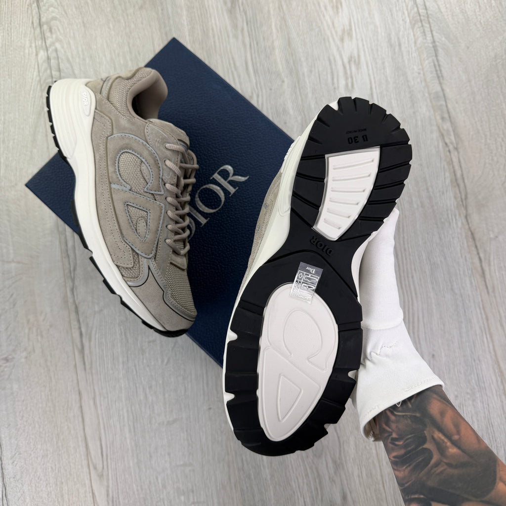 Dior B30 Men’s Full Suede Grey Trainers - 43.5 (Uk 9.5)