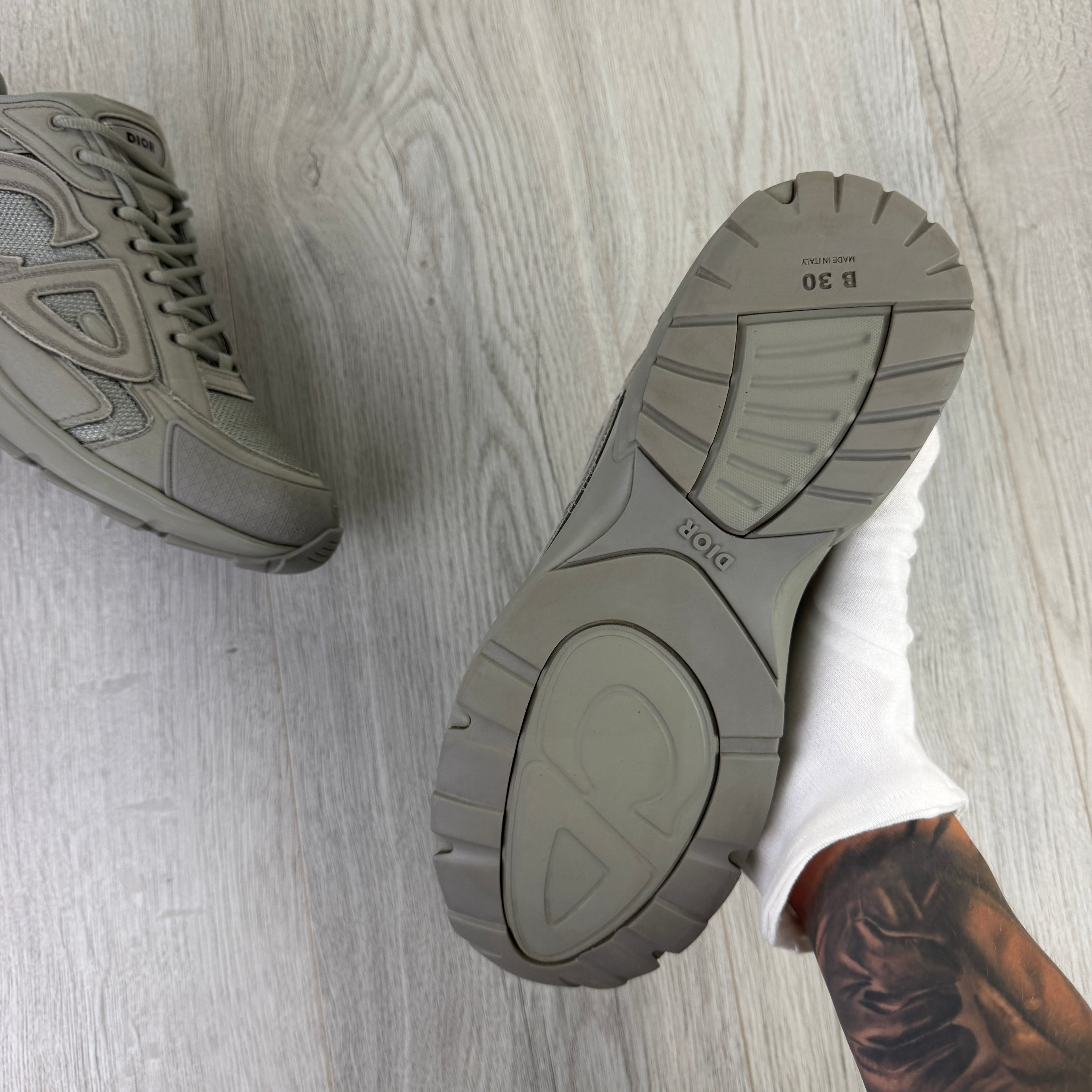 Dior x Stone Island B30 Men’s Khaki Grey Trainers - 43 (Uk 9)