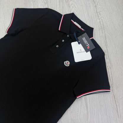 Moncler Men’s Black Slim Polo Shirt - Small