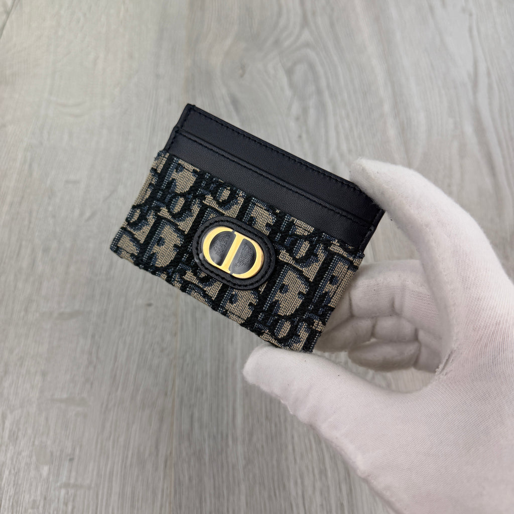 Dior Jacquard Oblique Card Holder Gold CD