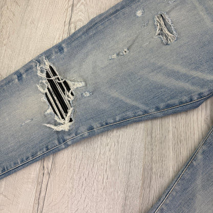 Amiri MX1 Denim Distressed Ripped Jeans - Uk 34