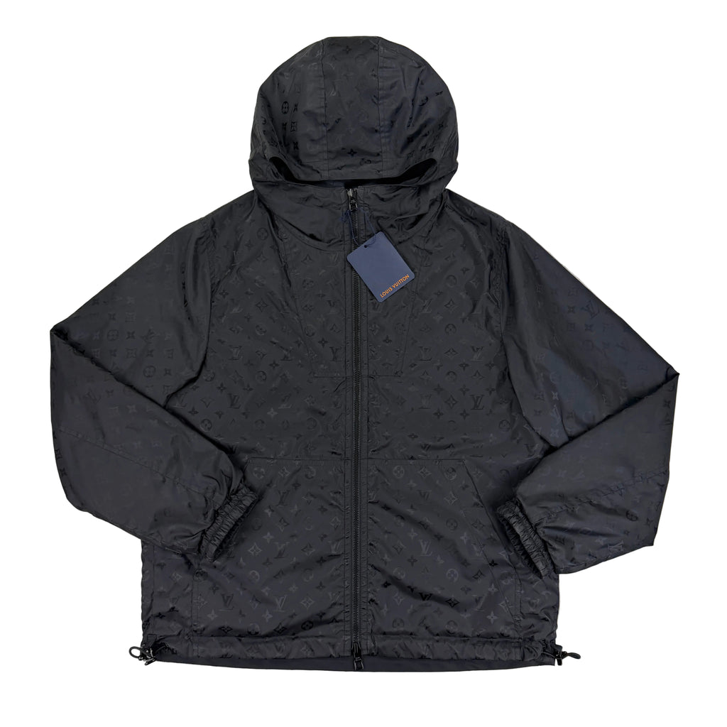 Louis Vuitton Men’s Monogram Reversible Black Windbreaker Jacket - Size 50