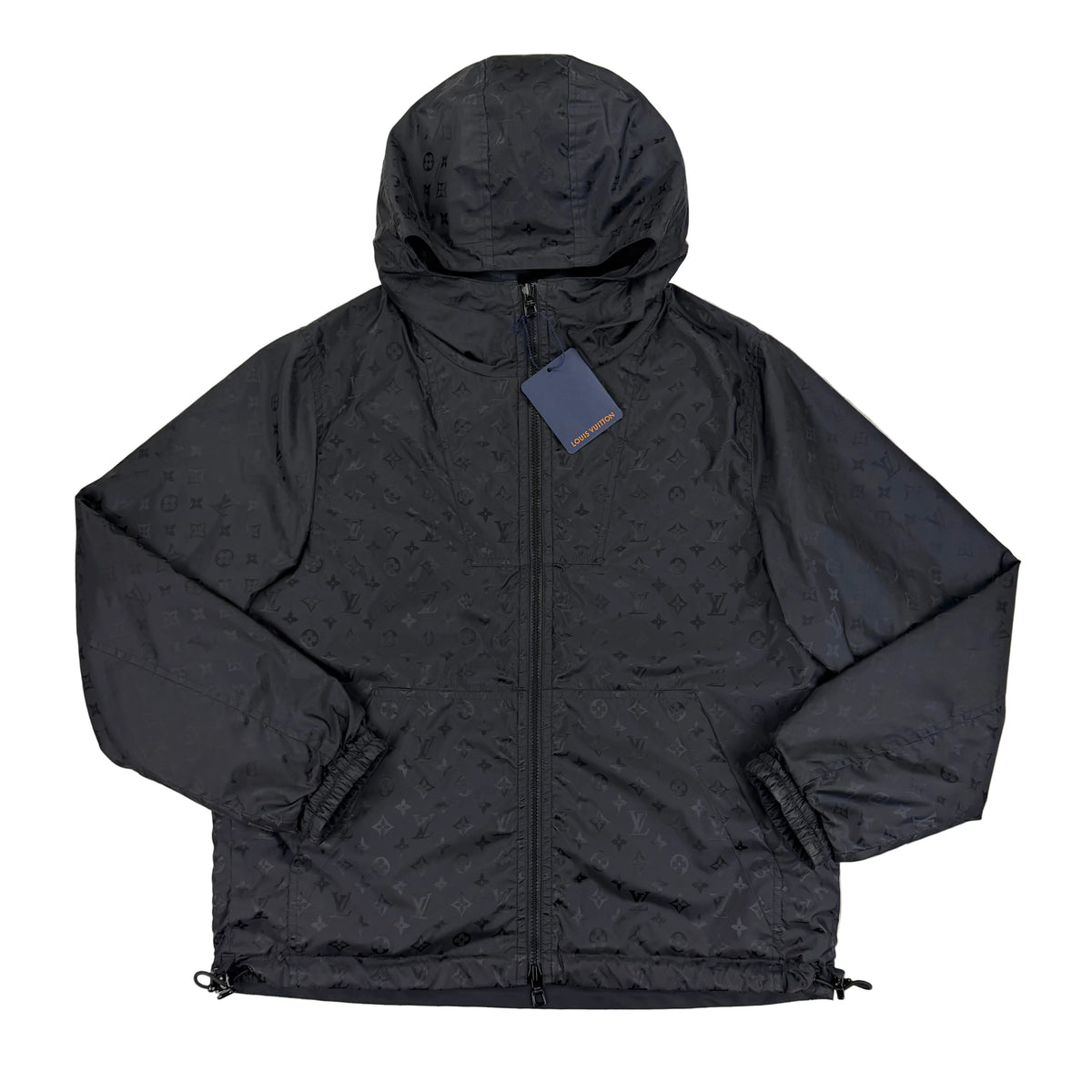 Louis Vuitton Men’s Monogram Reversible Black Windbreaker Jacket - Size 50