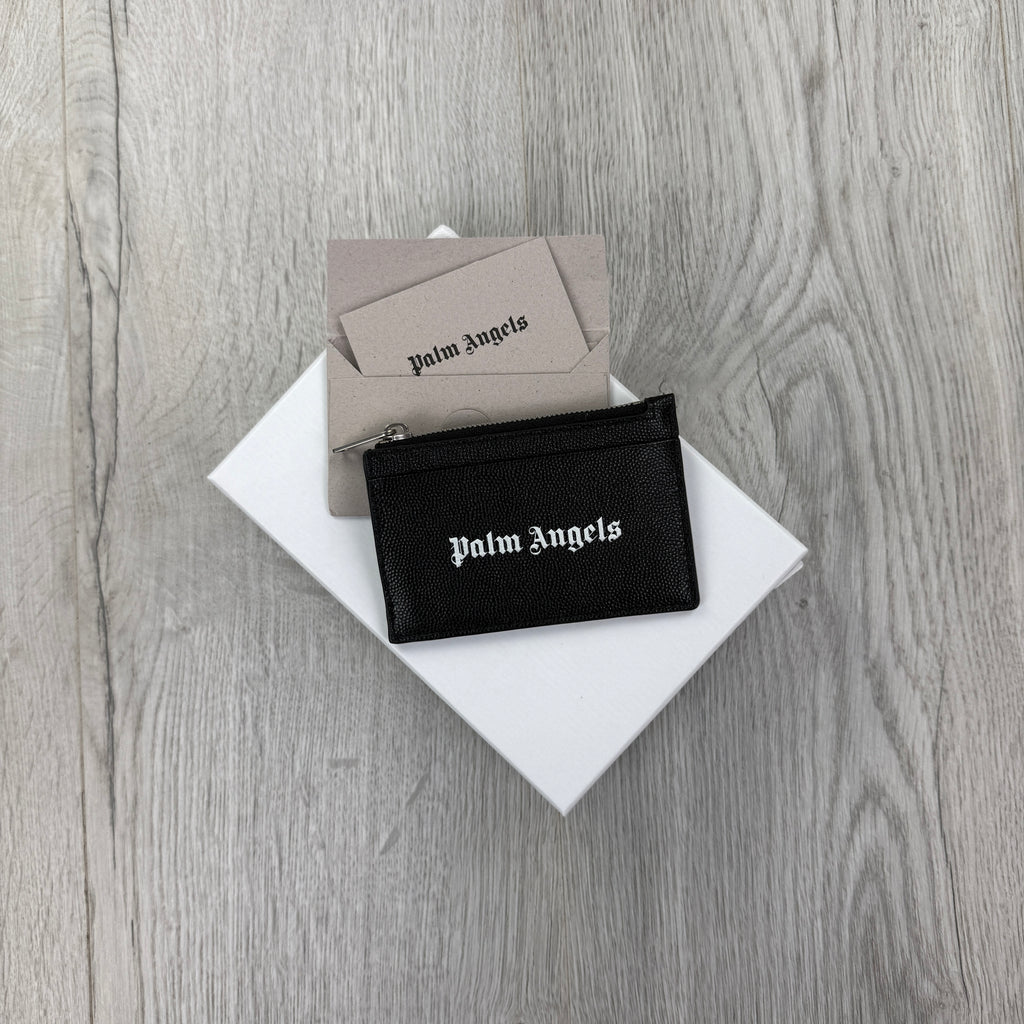 Palm Angels Black Zip-up Card Holder