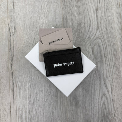 Palm Angels Black Zip-up Card Holder