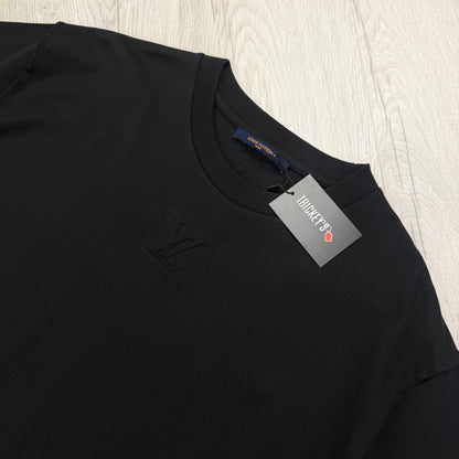 Louis Vuitton Men's Black Embossed T-shirt - XL