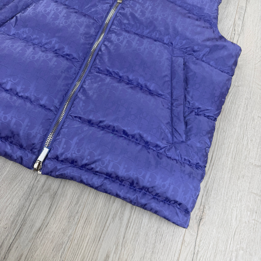 Dior Men’s Oblique Purple Zip-up Down Bodywarmer - 50 (M/L)