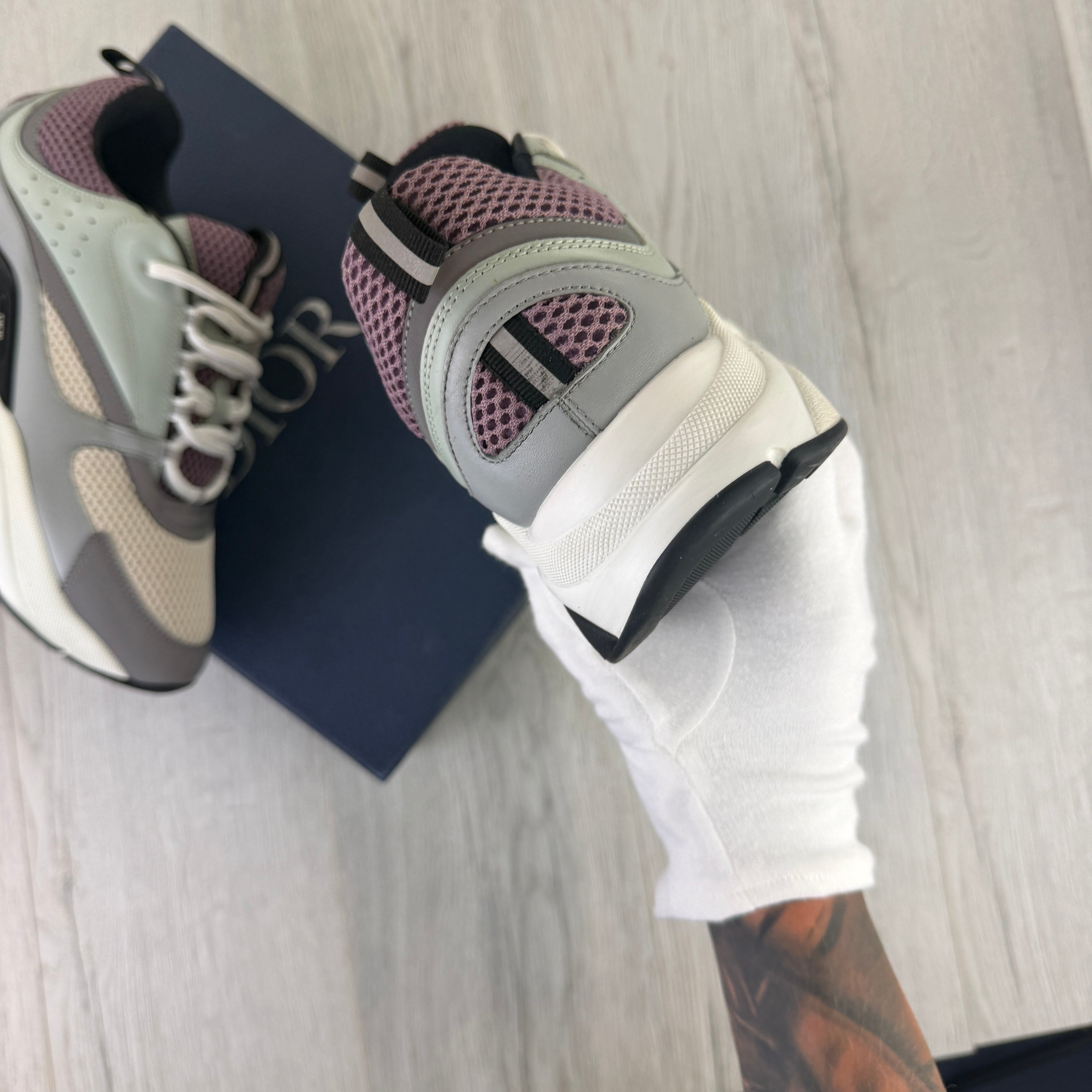 Dior B22 Men’s Lavender & Grey Trainers - 43 (Fit Uk 8.5)