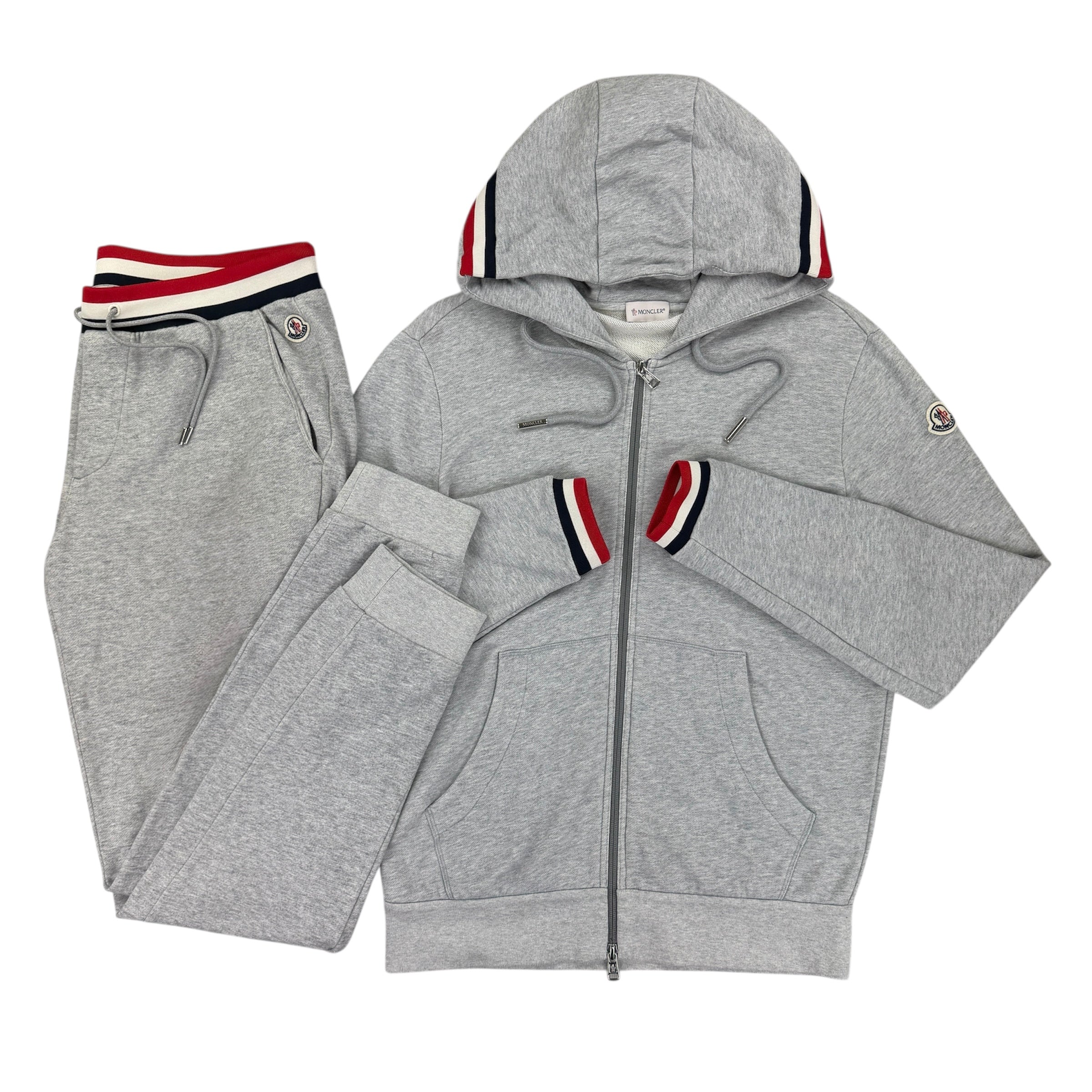 Moncler Men’s Grey Full Tracksuit - Large