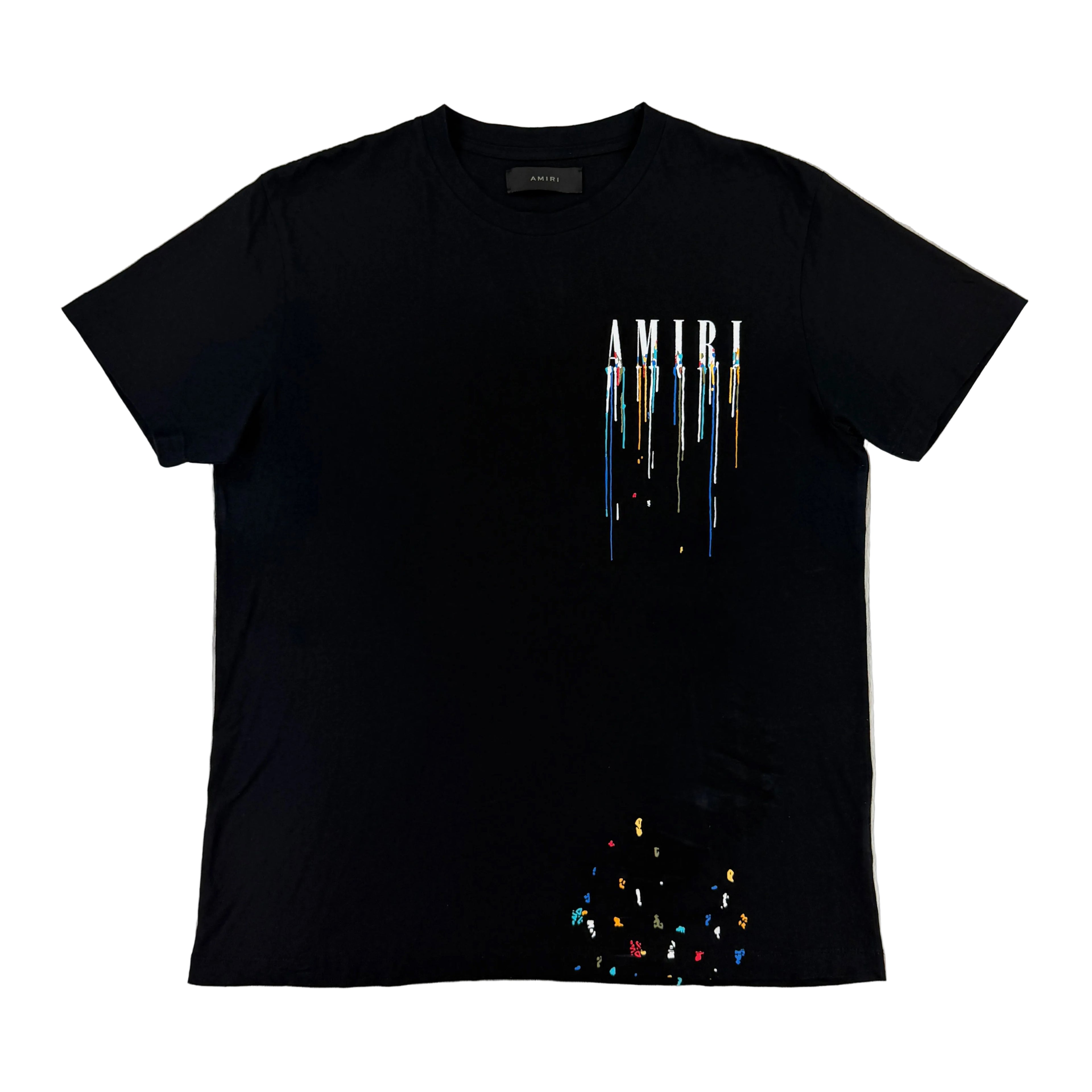Amiri Men’s Black Drip Core T-shirt - Large
