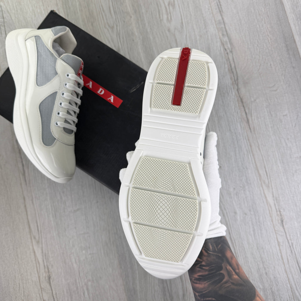Prada Cups Men’s White Trainers - Uk 11