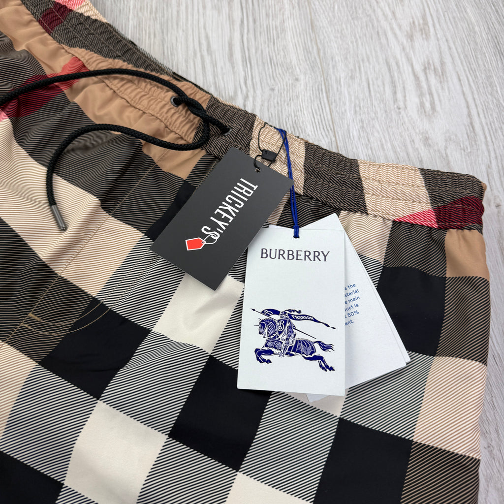 Burberry Men’s Check Drawcord Swim Shorts