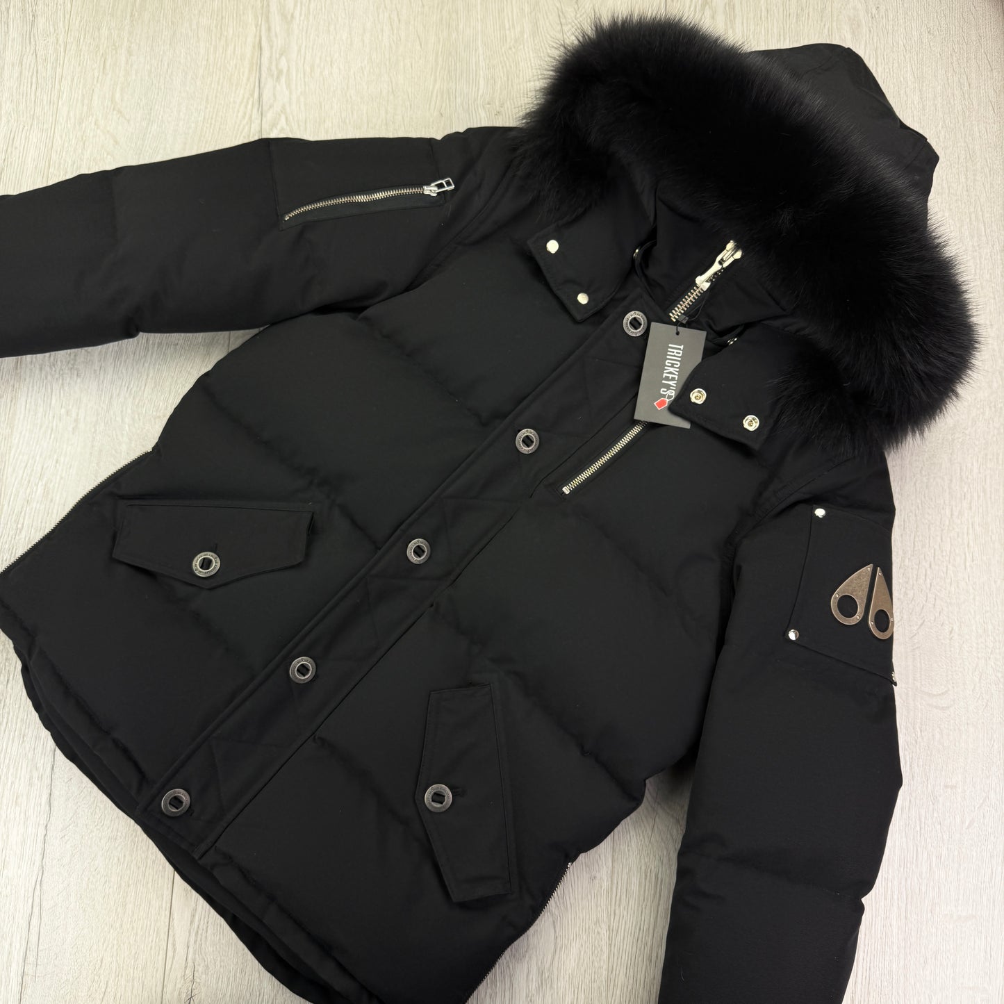 Moose Knuckles Men’s Black 3Q Parker Jacket - Large