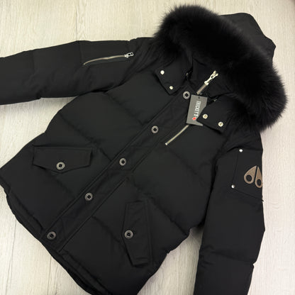 Moose Knuckles Men’s Black 3Q Parker Jacket - Large