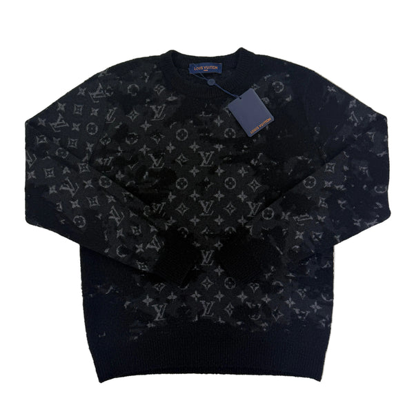 Louis Vuitton Men’s Distressed Monogram Crewneck Jumper - Medium