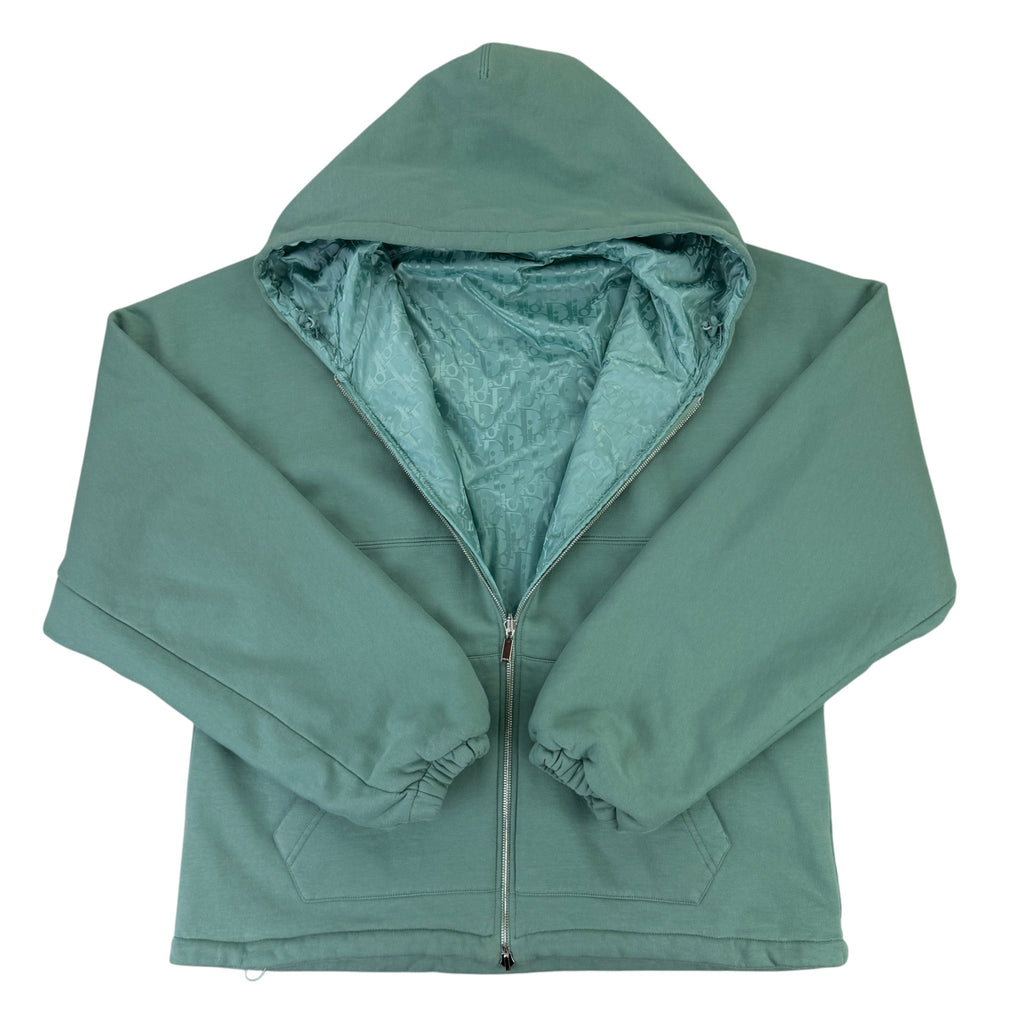 Dior Mens Oblique Reversible Men’s Teal/Green Monogram Jacket - Large