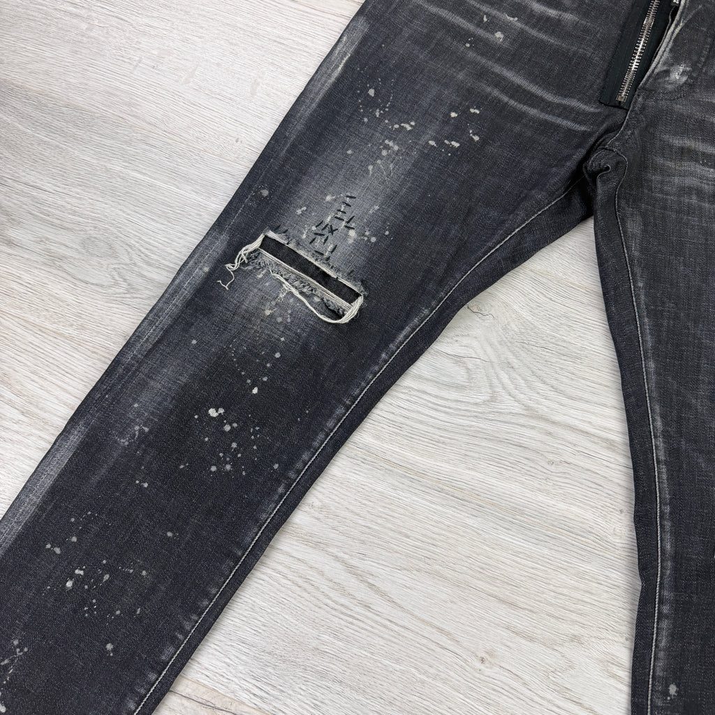 Dsquared2 Men’s Black Distressed Jeans - 48 (Uk 32)