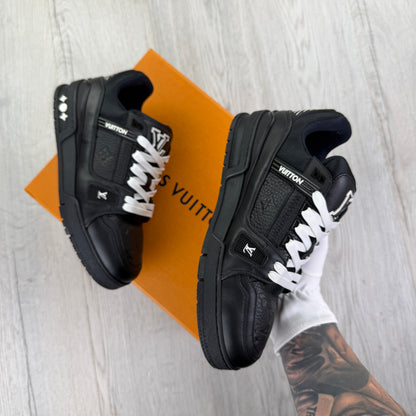 Louis Vuitton Men’s Black & White Trainers - Uk 7 (Fit 8)