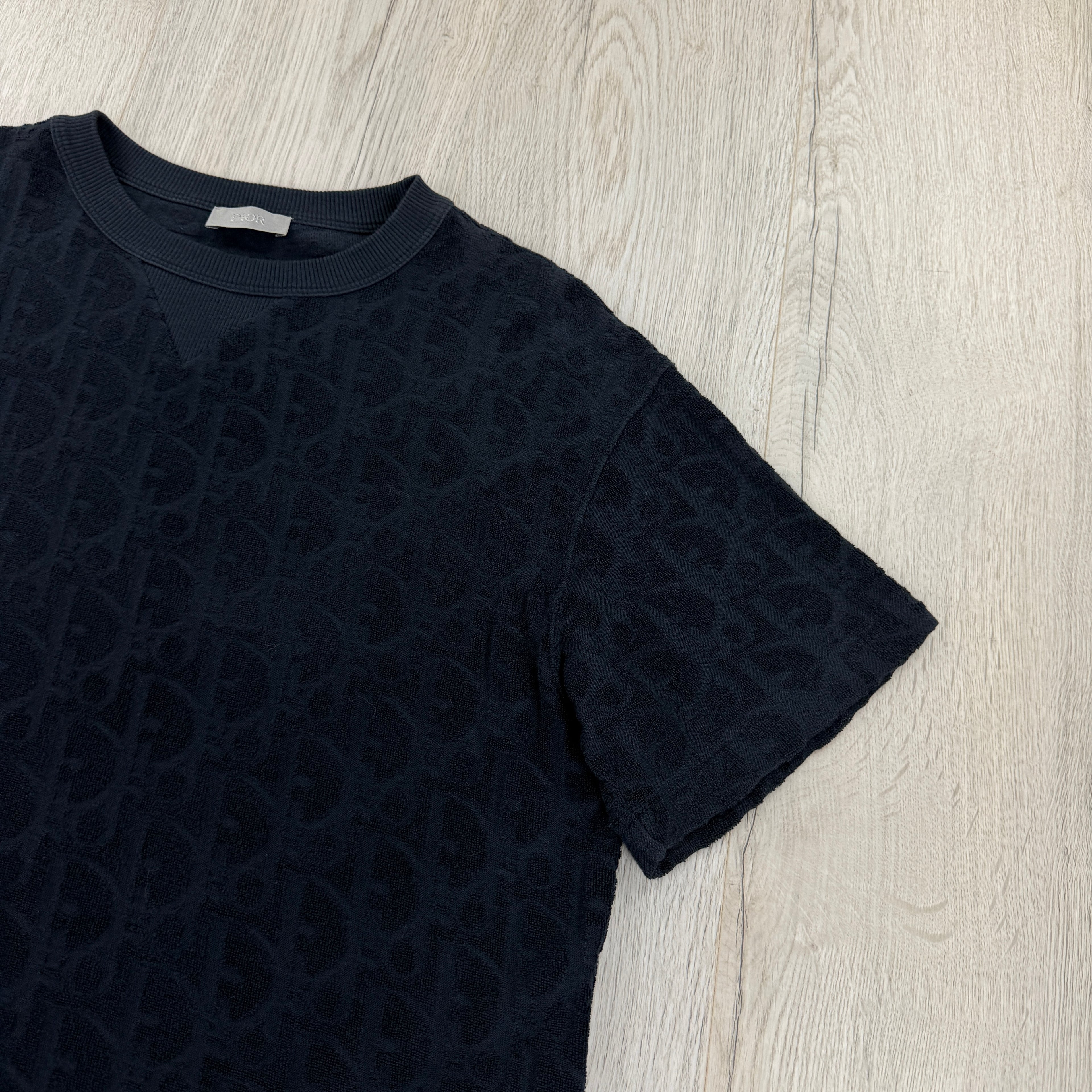 Dior Men’s Navy Oblique Towel T-thirt - XS Oversized