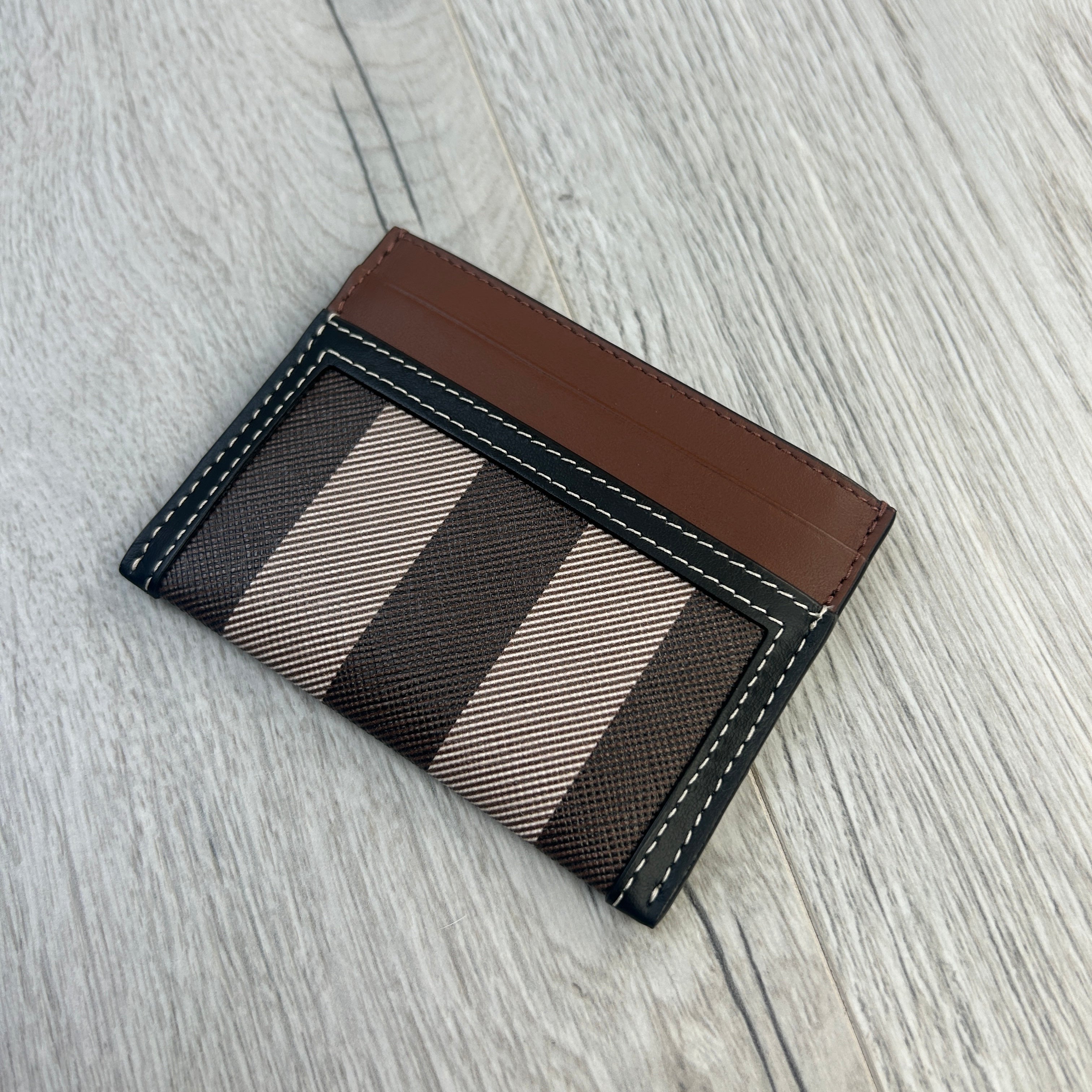 Burberry Check and Two-tone Leather Card Case