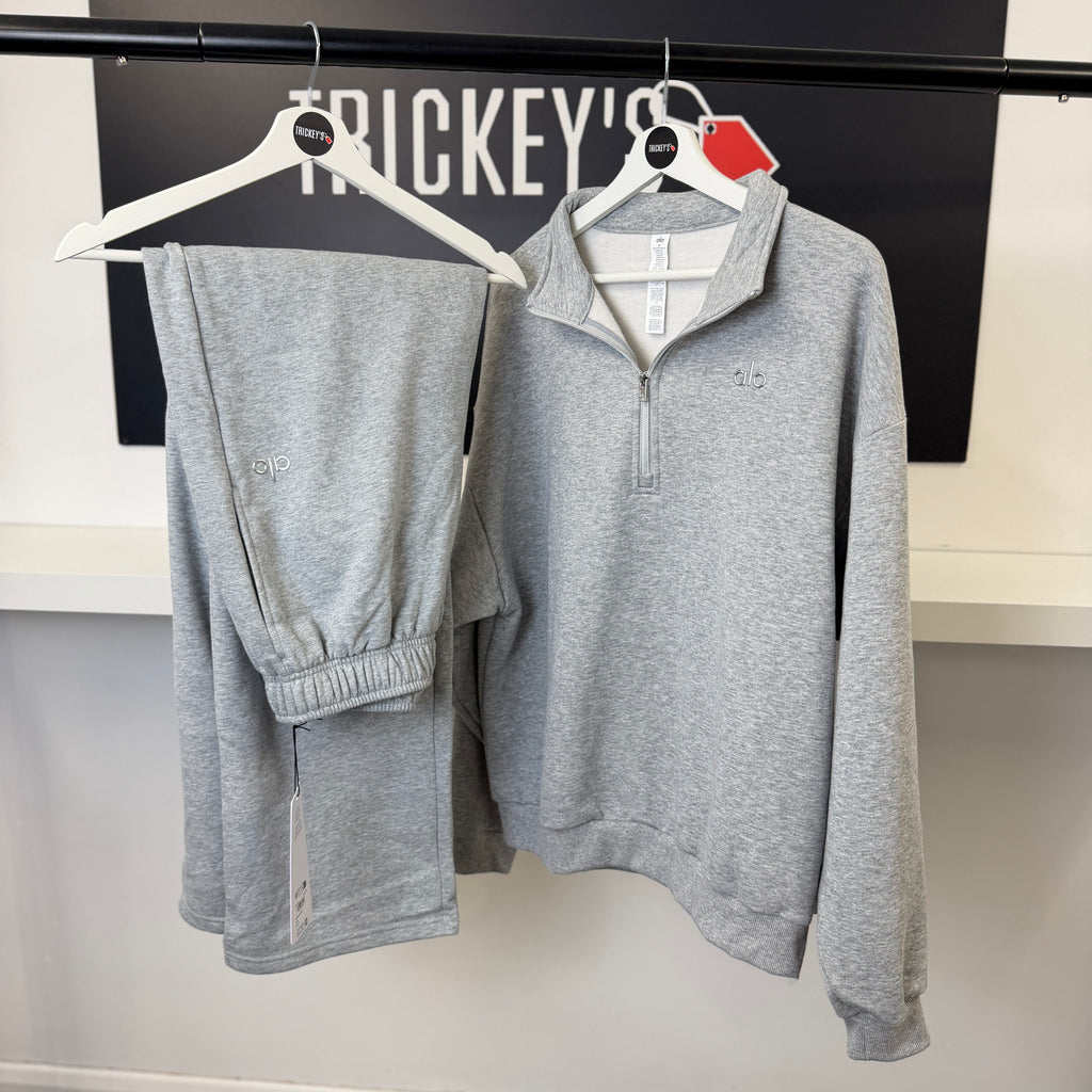 Alo Men’s Grey Full Tracksuit Relaxed Fit