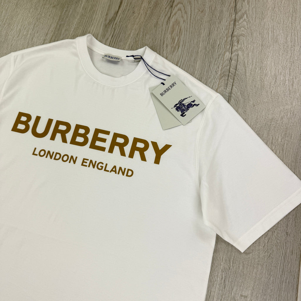 Burberry Men’s White T-shirt & Shorts Set