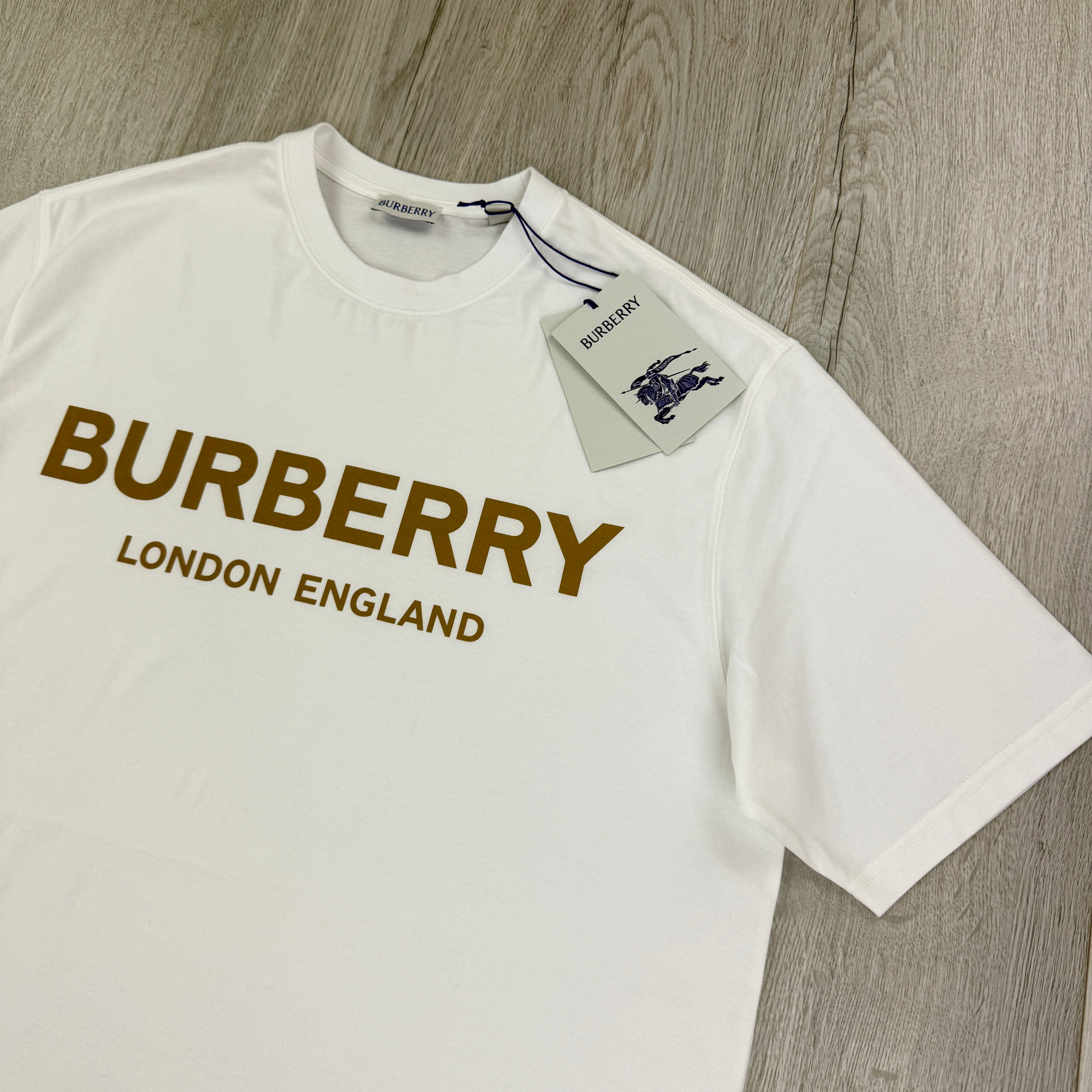 Burberry Men’s White T-shirt & Shorts Set