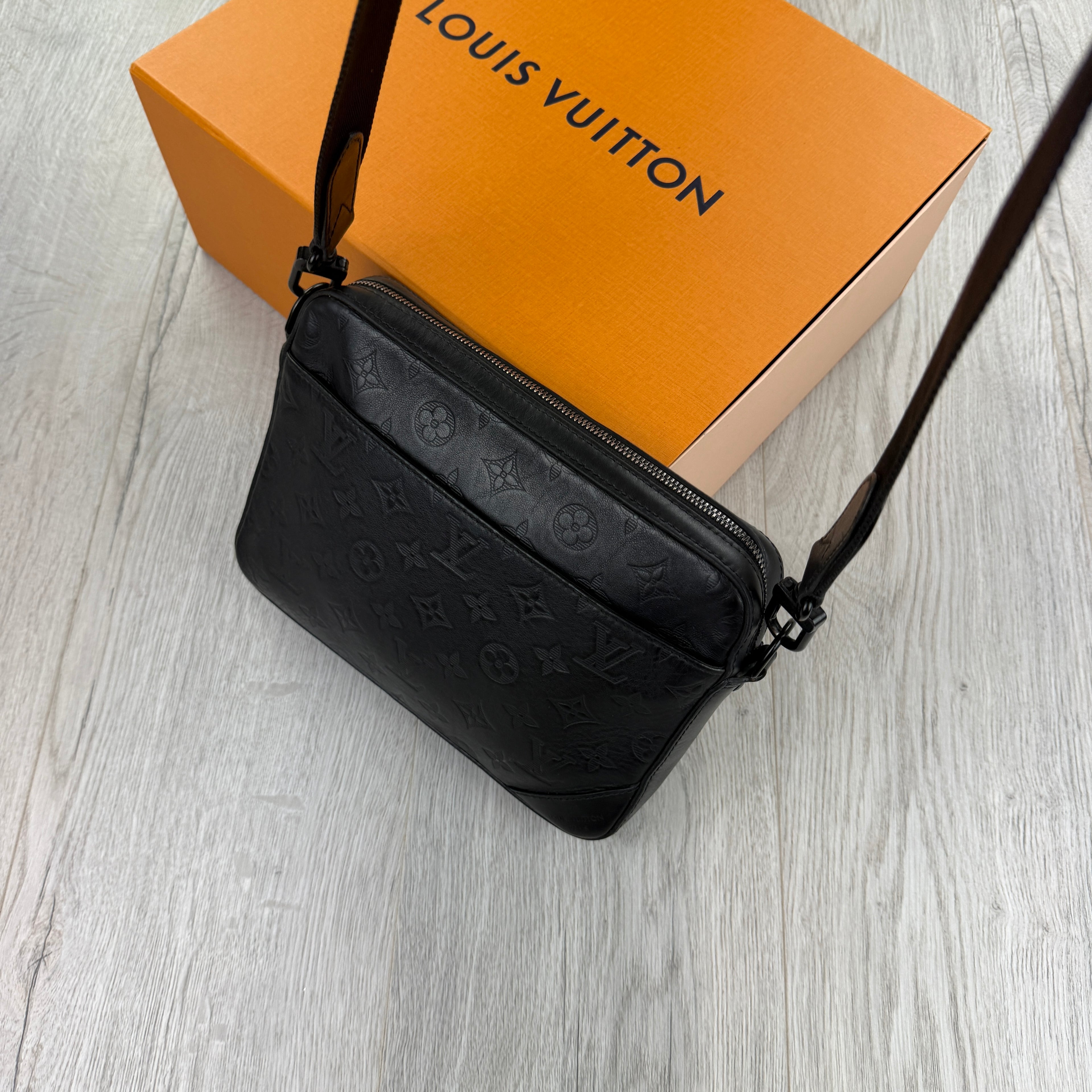 Louis Vuitton Men’s Shadow Black Monogram Duo Messenger Bag