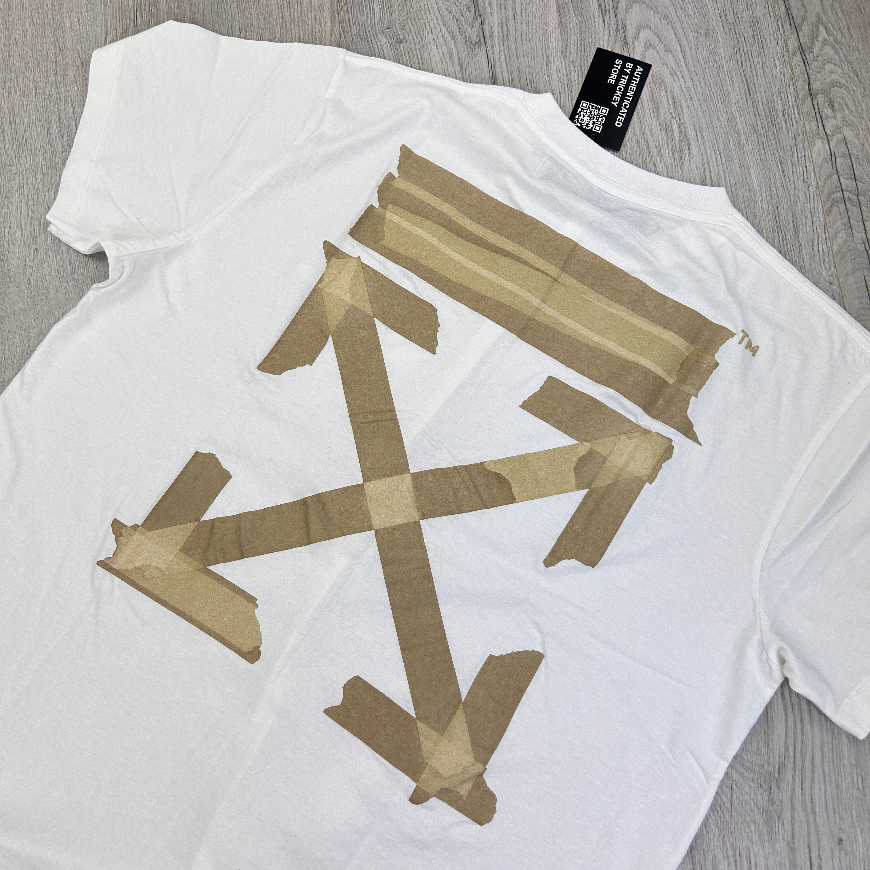 Off White Men’s White Tape Arrow Oversized T-shirt