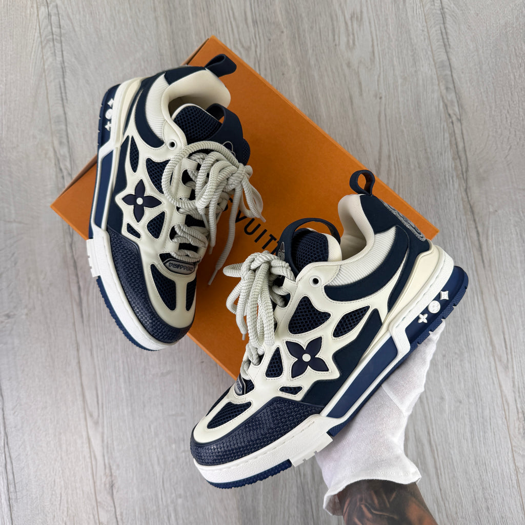 Louis Vuitton Men’s Navy & White Skate Trainers - Uk 8 (Fit 8.5/9)