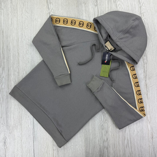 Gucci Men’s Grey Pullover Hoodie - Small Oversized