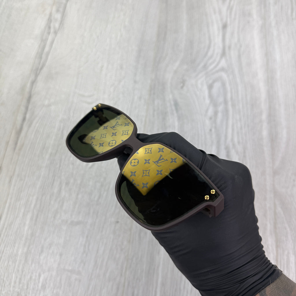 Louis Vuitton Brown Monogram Waimea Large Square Sunglasses