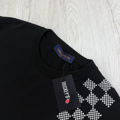 Louis Vuitton Men’s Black SS21 Racing Checked T-shirt - Medium