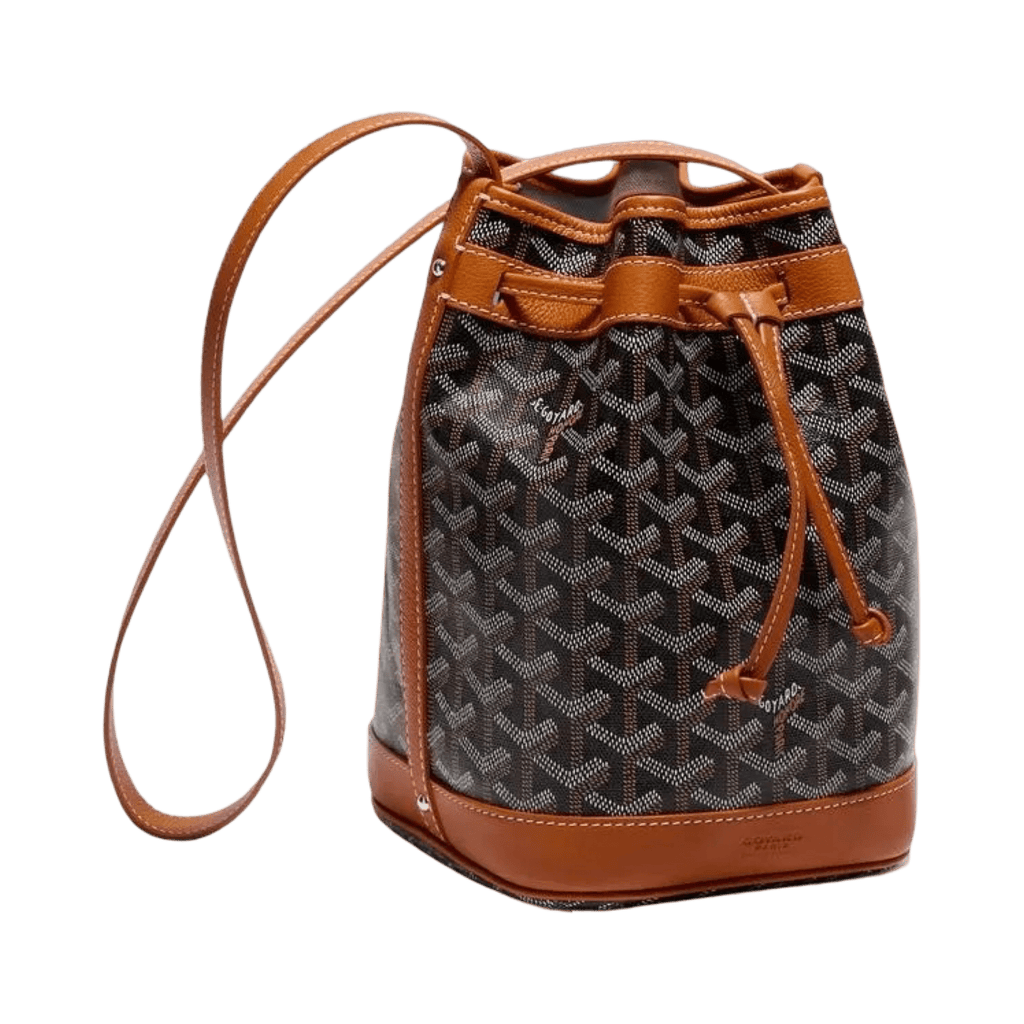 Goyard Petit Flot Bucket Bag Black Tan