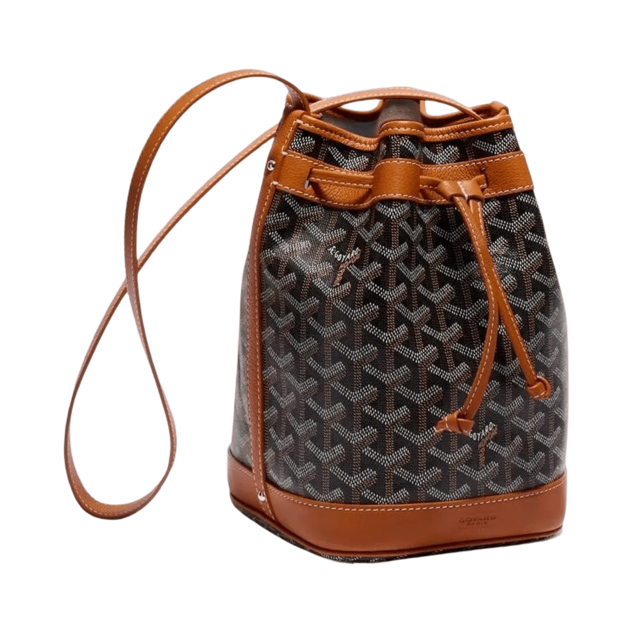 Goyard Petit Flot Bucket Bag Black Tan